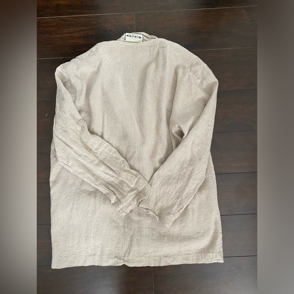 Linen Overshirt/Jacket Sz M - Picture 4 of 5